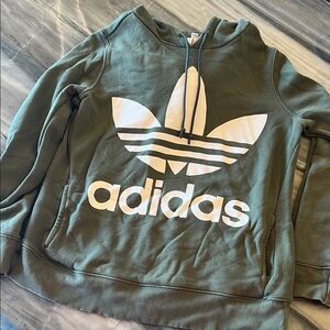 Adidas Green Hoodie with White Logo